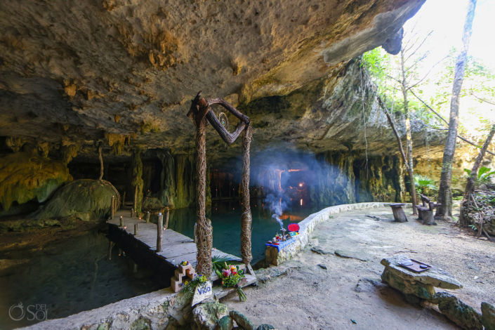 Romantic Tulum cenote vow renewal ceremony location in Mexico