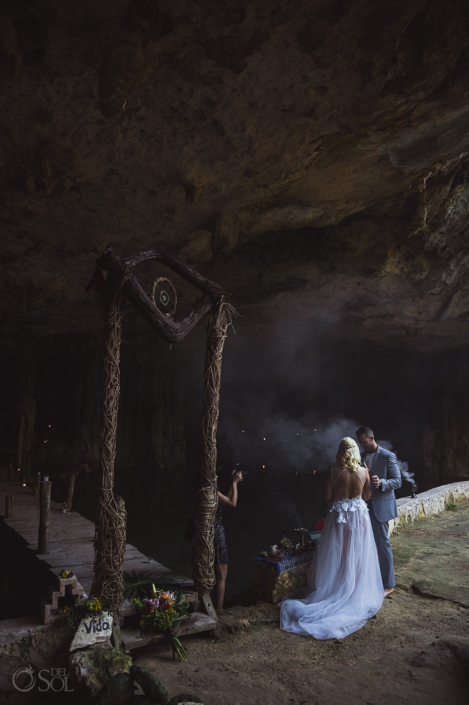 Destination Romantic Tulum cenote vow renewal ceremony in Mexico