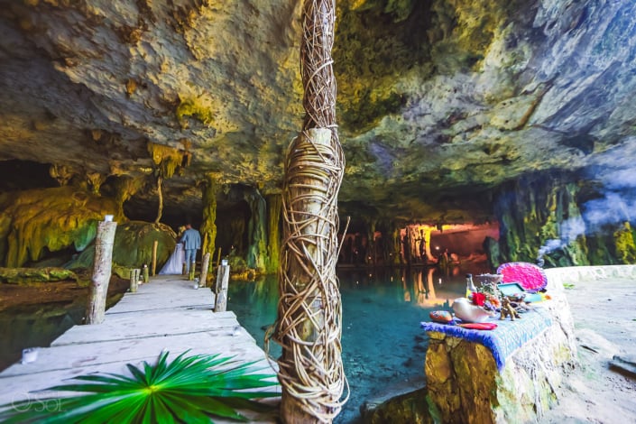 Tulum Romantic cenote vow renewal ceremony