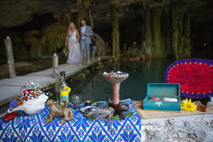 Tulum cenote altar vow renewal