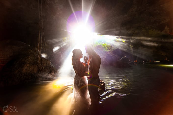 Romantic Tulum Cenote Vow Renewal