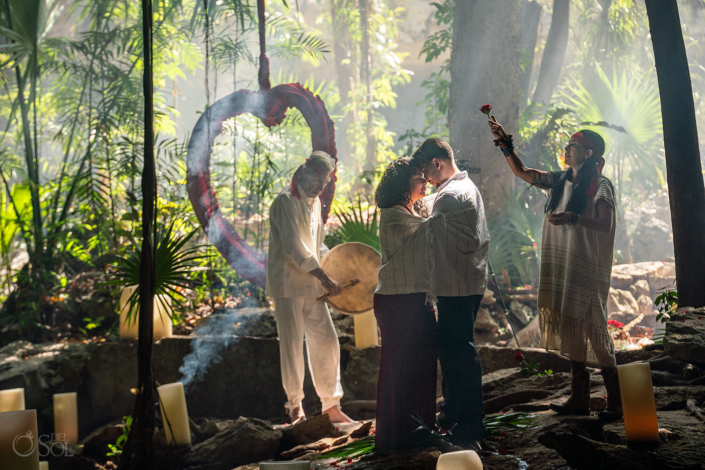 del sol photography Surprise proposal cenote wedding ceremony