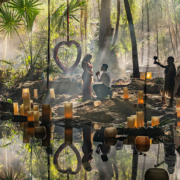 Surprise proposal cenote wedding