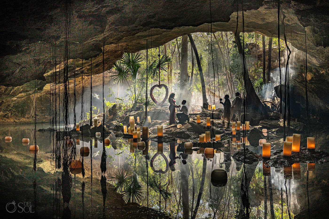 Epic cenote proposal + Elopement ceremony Surprise proposal mexico cenote elopement wedding ceremony