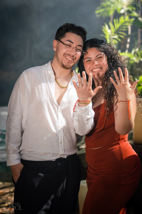 del sol photography Surprise proposal cenote wedding ceremony