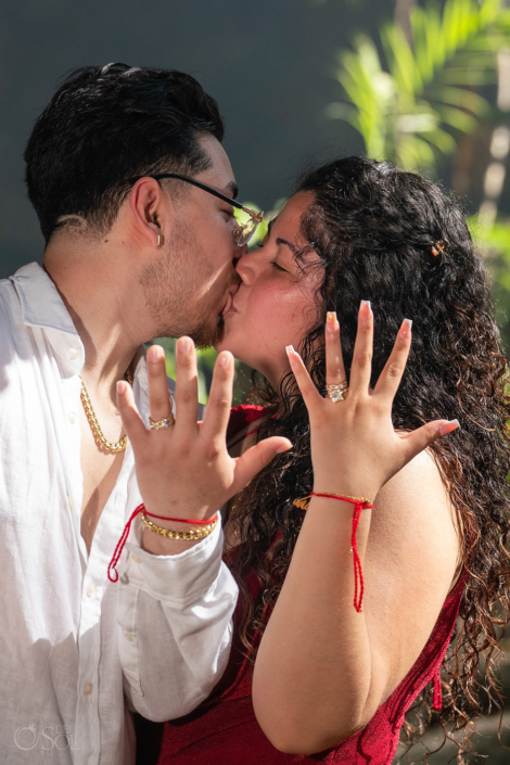 she said yes Surprise proposal cenote wedding ceremony