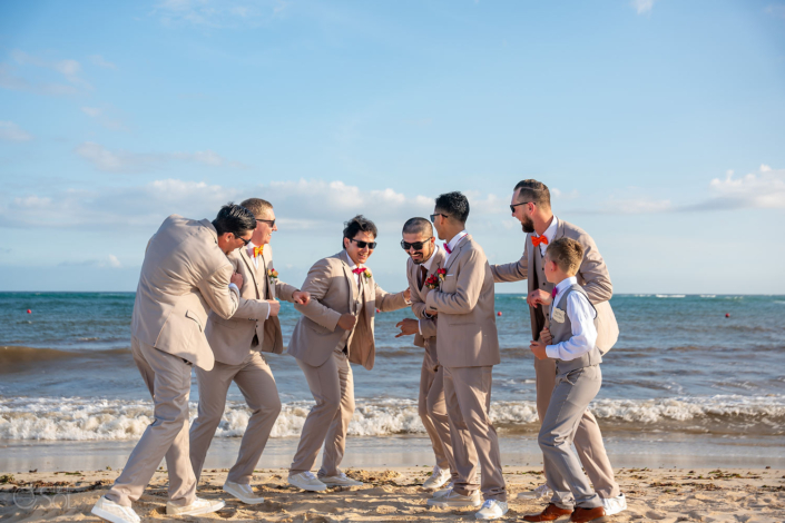 dreams tulum wedding groomsmen