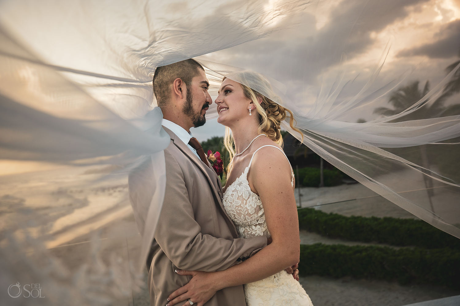destination beach wedding at Dreams Tulum secret garden reception -L+G bride and groom dreams tulum wedding Dreams Tulum wedding ceremony