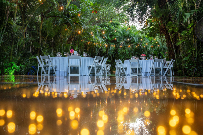 dreams tulum wedding reception in the secret garden