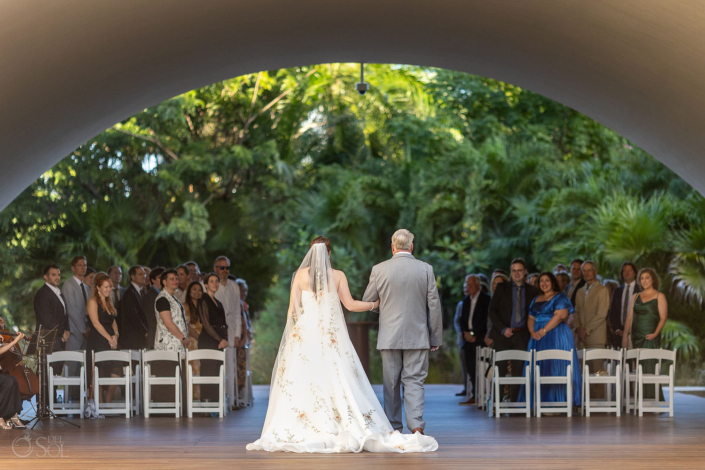 destination beach wedding at Secrets Akumal Adults only arch ceremony