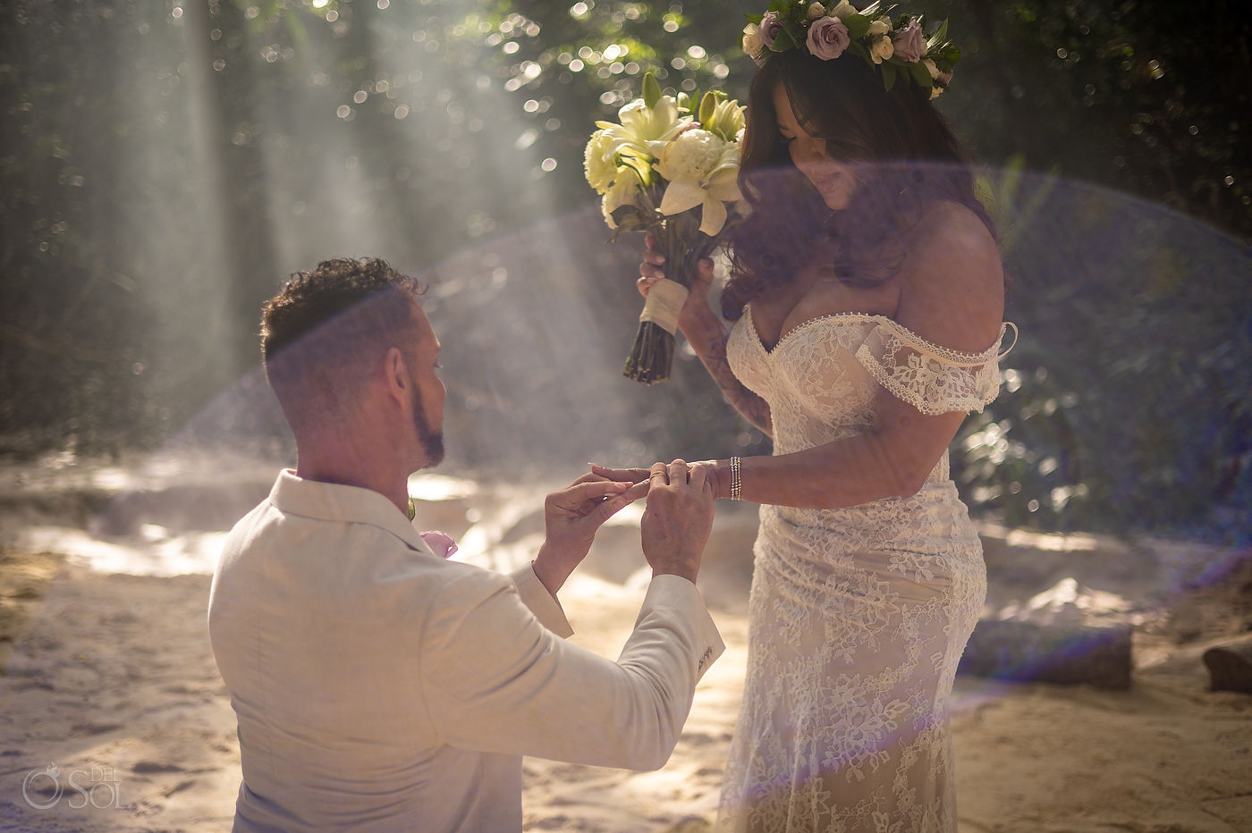 Epic cenote proposal location in Mexico chosen for an intimate micro wedding experience