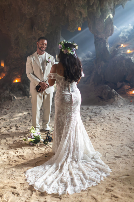 Micro wedding cenote ceremony chosen as an alternative to a traditional large wedding