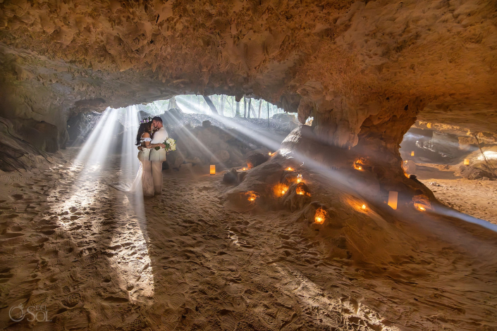 Epic cenote wedding location in Mexico chosen for an intimate micro wedding experience