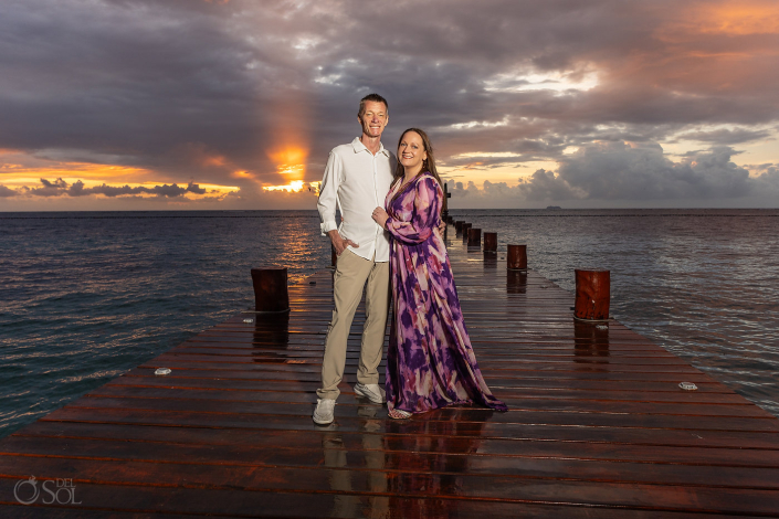 A quiet ending to a micro vow renewal ceremony in Mexico