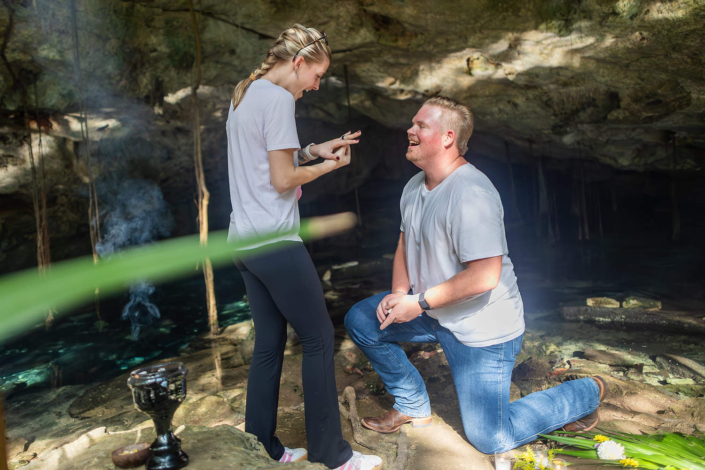 SHe said yes, cenote proposal, cave proposal, cenote ceremony