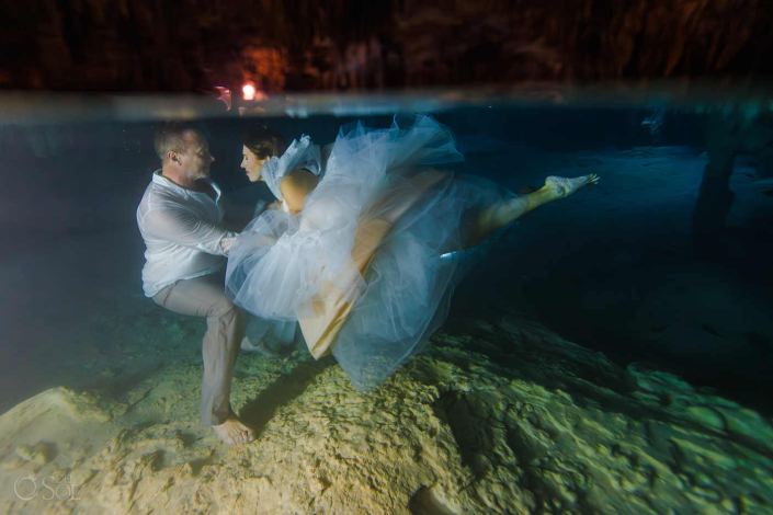 Underwater cenote trash the dress experience rooted in intention and symbolism