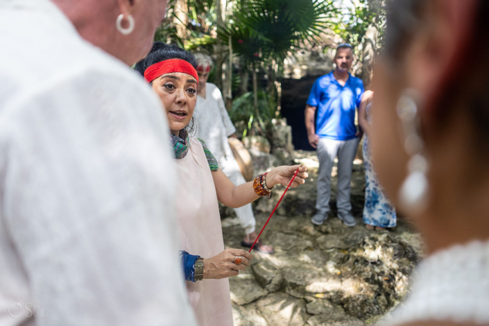 Tie the knot - each couple ties a knot as Shaman guiding an intimate vow renewal ceremony in a Mexican cenote
