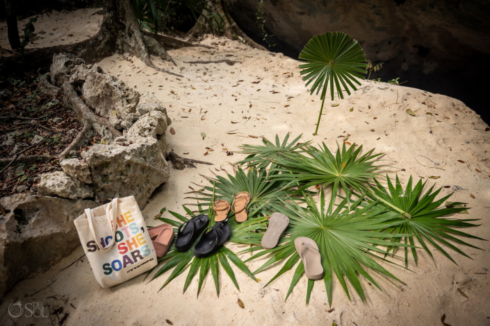 cenote shoe location option for guests who want to walk in the sand